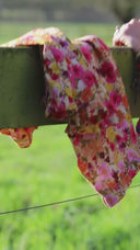 Blouse Annette – Double gaze de coton “Fleurs en Feu”