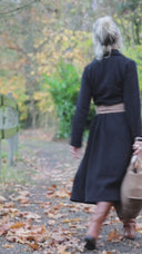 Robe Arlène - triple gaze de coton noire