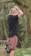 Chemise Honorine - Double gaze de coton noire