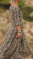 Robe Louisa viscose Aube bleue