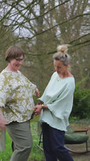 Blouse Annette – Gaze Armurée Vert Amande