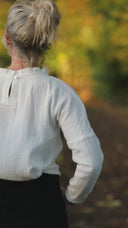 Blouse Janelle – Double gaze de coton ivoire