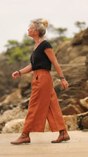 Jupe culotte Margot - lin écureuil