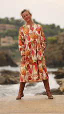 Robe Orlane - satin de coton poésie d’automne