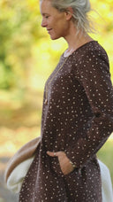 Robe Armande – Velours milleraies Léo choco