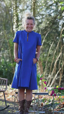 Robe Céleste - lin bleu majorelle
