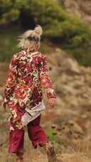 Robe Yuna -  satin de coton Éclat Grenat