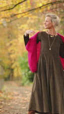 Robe Louisa - velours côtelé moka