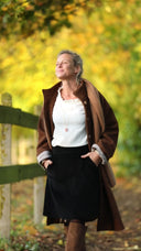 Jupe Maya - velours côtelé noir