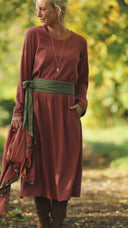 Robe Armande – viscose/lin rose boisé