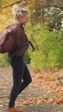 Legging Léni - velours côtelé marine