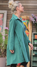 Robe Carole – Velours milleraies Vert lagune