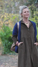 Robe Arlène - Velours côtelé moka