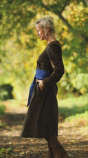 Robe Armande - Velours côtelé moka