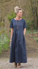 Robe Louisa - Lin indigo
