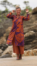 Robe Yuna -  satin de coton Prunelle d’Ambre