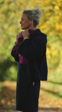 Jupe Maya - velours côtelé marine