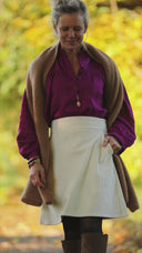 Jupe Maya - velours côtelé ivoire