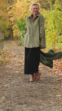 Chemise Caroline - Velours milleraies kaki citronné