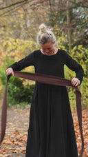 Robe Louisa - velours milleraies noir