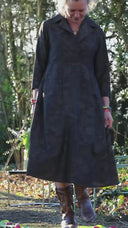 Robe Hazel- Gravure botanique noire/dorée