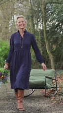 Robe Allegra - viscose bleu nuit