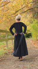 Robe Louisa - velours côtelé bleu marine