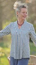 Pantalon Briac - lin stone wash bleu indigo