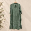 Prototype - robe Aline lin vert tendre A75