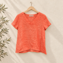 Prototype – Blouse – Lin orange chiné – S – A91 - Quintessence