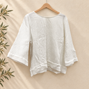 Prototype - blouse double gaze de coton blanc A92