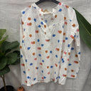 Prototype – Blouse à col V – Imprimé poires – Écru multicolore – XL – N°043 - Quintessence