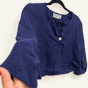 Prototype – Boléro – Double gaze de coton bleu marine – S – N°112 - Quintessence