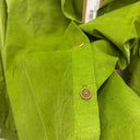 Prototype – Chemisier à col volanté – Velours milleraies – Vert anis – XS – N°040 - Quintessence