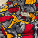 Prototype – Jupe longue à volant – Fleurs graphiques rouges et jaunes – S – N°055 - Quintessence