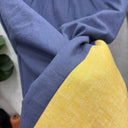 Prototype – Jupe longue bicolore – Lin – Bleu marine et ocre – S – N°034 - Quintessence