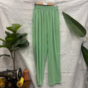 Prototype – Pantalon taille élastiquée – Viscose et lin – Vert menthe – S – N°020 - Quintessence