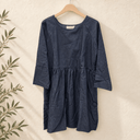 Prototype – Robe à col rond – Jean léger – Bleu – XXL – N°031 - Quintessence