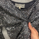 Prototype – Robe à col rond – Tissu à sequins – Argent – S – N°027 - Quintessence