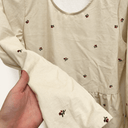Prototype – Robe à fleurs brodées – Velours milleraies blanc cassé – S – N°088 - Quintessence