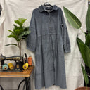Prototype – Robe chemise – Velours côtelé – Gris ardoise – XXL – N°013 - Quintessence