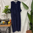 Prototype – Robe Pauline – Velours côtelé – Marine – XXL – N°006 - Quintessence