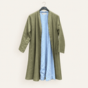 Prototype – Veste – Lin kaki et bleu ciel – S – A131 - Quintessence