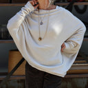 Pull asymétrique Quiterie — maille douce beige - Quintessence