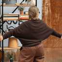 Pull asymétrique Quiterie — maille douce noisette - Quintessence