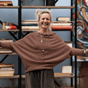 Pull asymétrique Quiterie — maille douce noisette - Quintessence
