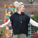 Pull capuche Calypso - Noir - Quintessence