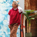 Pull capuche Calypso - Rouge franc - Quintessence