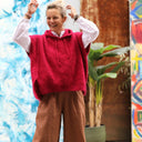 Pull capuche Calypso - Rouge franc - Quintessence