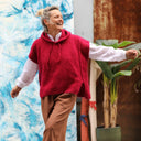 Pull capuche Calypso - Rouge franc - Quintessence